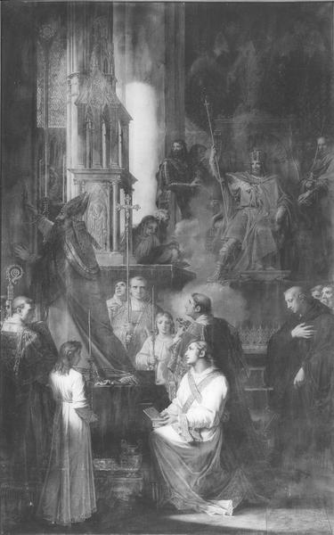 tableau : Charlemagne faisant bénir l'église de Saint-Denis en 775 - © Ministère de la Culture (France), Médiathèque du patrimoine et de la photographie (objets mobiliers), tous droits réservés