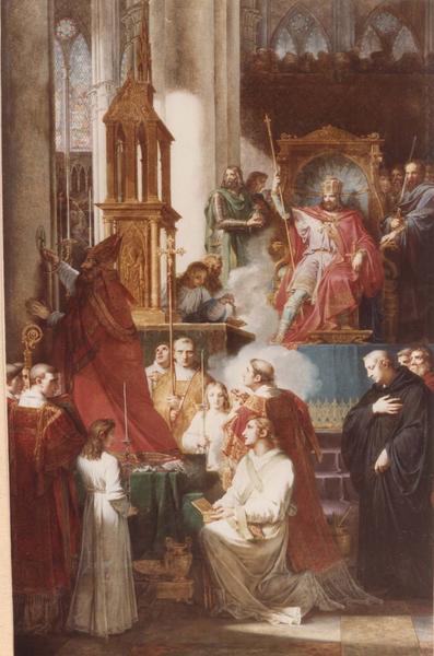 tableau : Charlemagne faisant bénir l'église de Saint-Denis en 775 - © Ministère de la Culture (France), Médiathèque du patrimoine et de la photographie (objets mobiliers), tous droits réservés