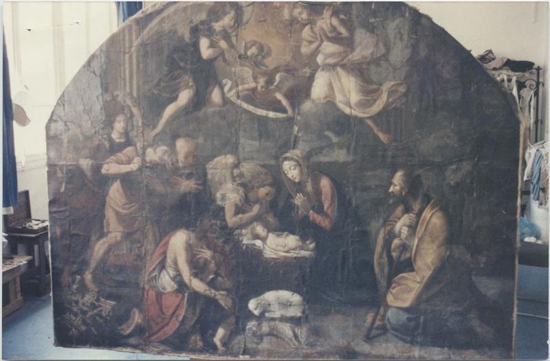 tableau : l'Adoration des bergers, vue générale - © Ministère de la Culture (France), Médiathèque du patrimoine et de la photographie (objets mobiliers), tous droits réservés