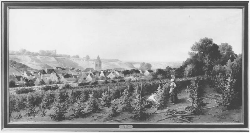 tableau : le village de Bagnolet, vue générale