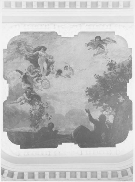 plafond : caisson peint (La Fortune), vue générale - © Ministère de la Culture (France), Médiathèque du patrimoine et de la photographie (objets mobiliers), tous droits réservés