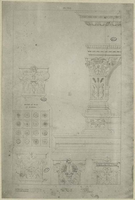 tombeau de Louis XII roi de France et Anne de Bretagne son épouse, détail décoratif