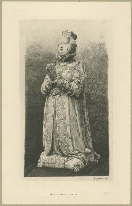 statue (gisant) : Marie de Bourbon, fille de Charles de Bourbon, comte de Vendôme