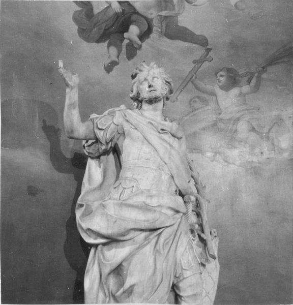statue : saint Maurice martyr, vue partielle