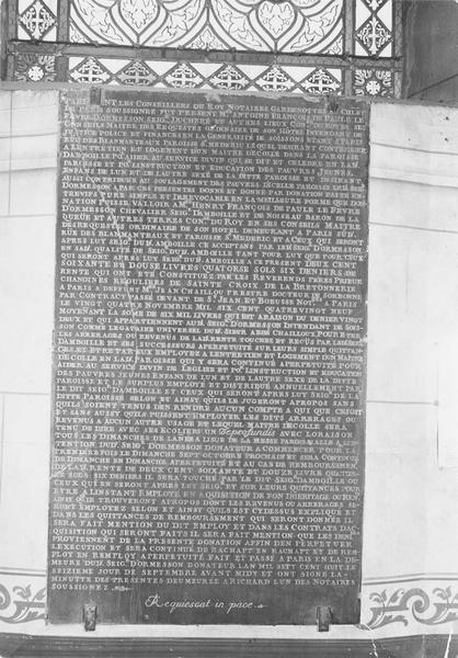 plaque commémorative, vue générale