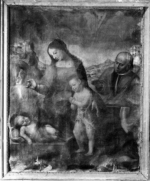 tableau : la sainte Famille avec saint Jean-Baptiste, vue générale