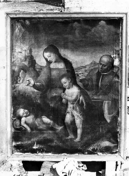 tableau : la sainte Famille avec saint Jean-Baptiste, vue générale