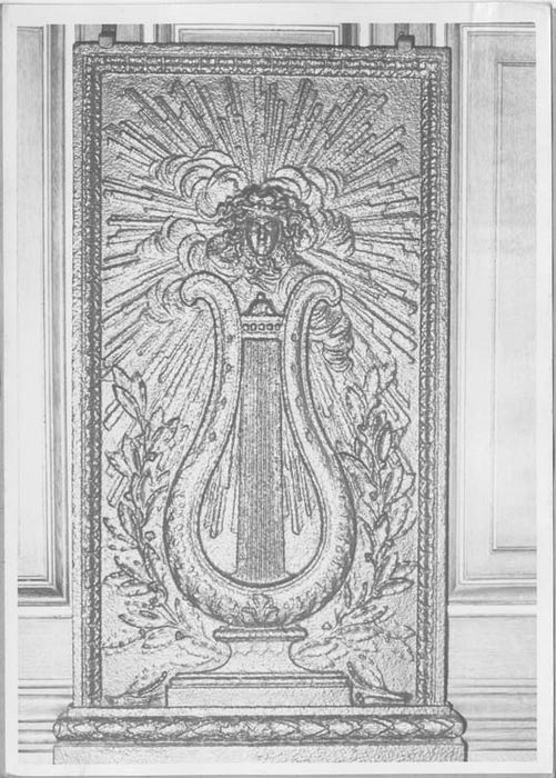 Taque de cheminée provenant de l'ancienne résidence des archevêques de Paris  (ensemble de 2)