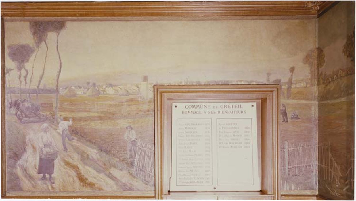 Fresque : vue de la plaine de Créteil prise du chemin de Saint Simon