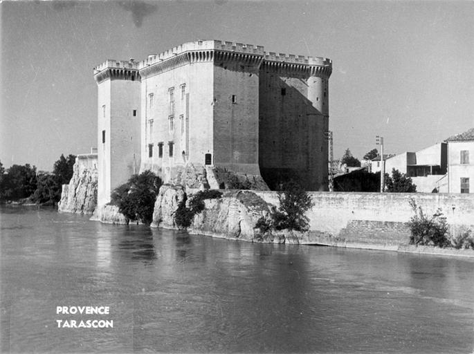 Les bords du Rhône et le château du Roi René