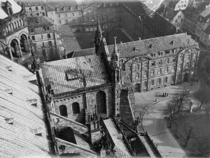 Lycée Fustel de Coulanges, vu de la tour de la cathédrale