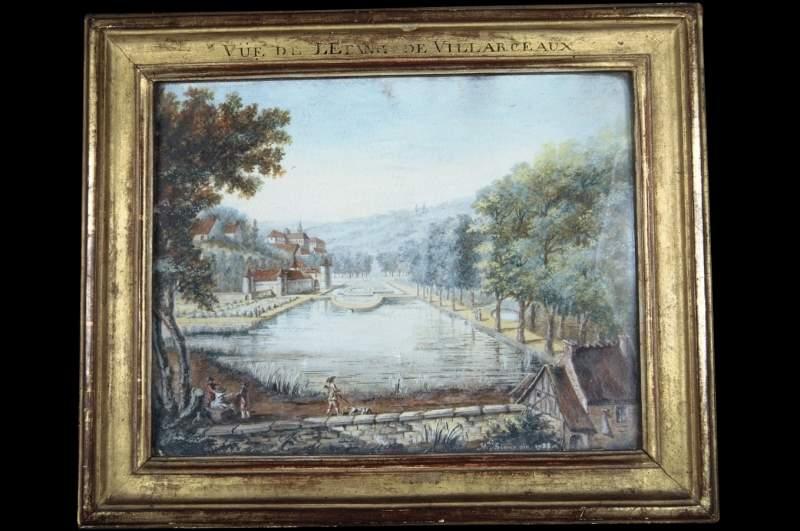 tableau : L'Etang de Villarceaux et le manoir de Ninon