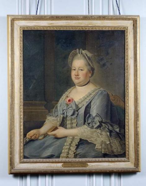 tableau : Portrait d'Henriette-Louise D'hilliers d'Entragues, épouse de Jean-Charles-Baptiste du Tillet, marquise du Tillet, cadre