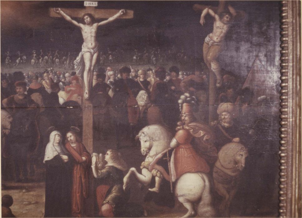 tableau, cadre : la Crucifixion, détail