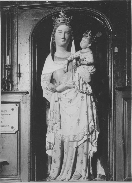 statue : Vierge à l'Enfant dite Notre-Dame du Mont-Carmel