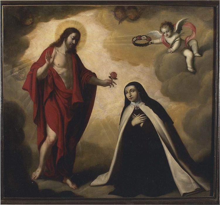 tableau : Le Christ offrant une rose à sainte Thérèse - © Ministère de la Culture (France), Médiathèque du patrimoine et de la photographie, diffusion RMN-GP