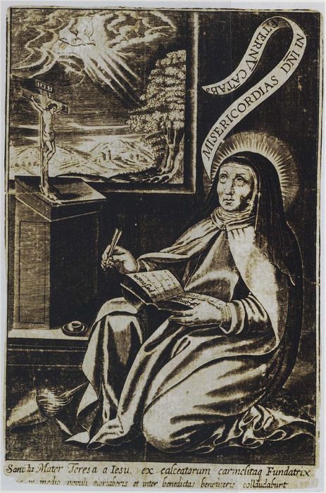 gravure ayant inspiré le tableau : Sainte Thérèse inspirée par le Saint-Esprit - © Ministère de la Culture (France), Médiathèque du patrimoine et de la photographie, diffusion RMN-GP