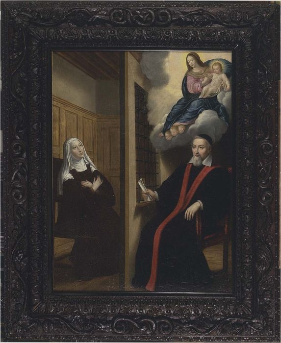 tableau : La Visite au parloir de Michel de Marillac à sa soeur, Marie de l'Incarnation - © Ministère de la Culture (France), Médiathèque du patrimoine et de la photographie, diffusion RMN-GP