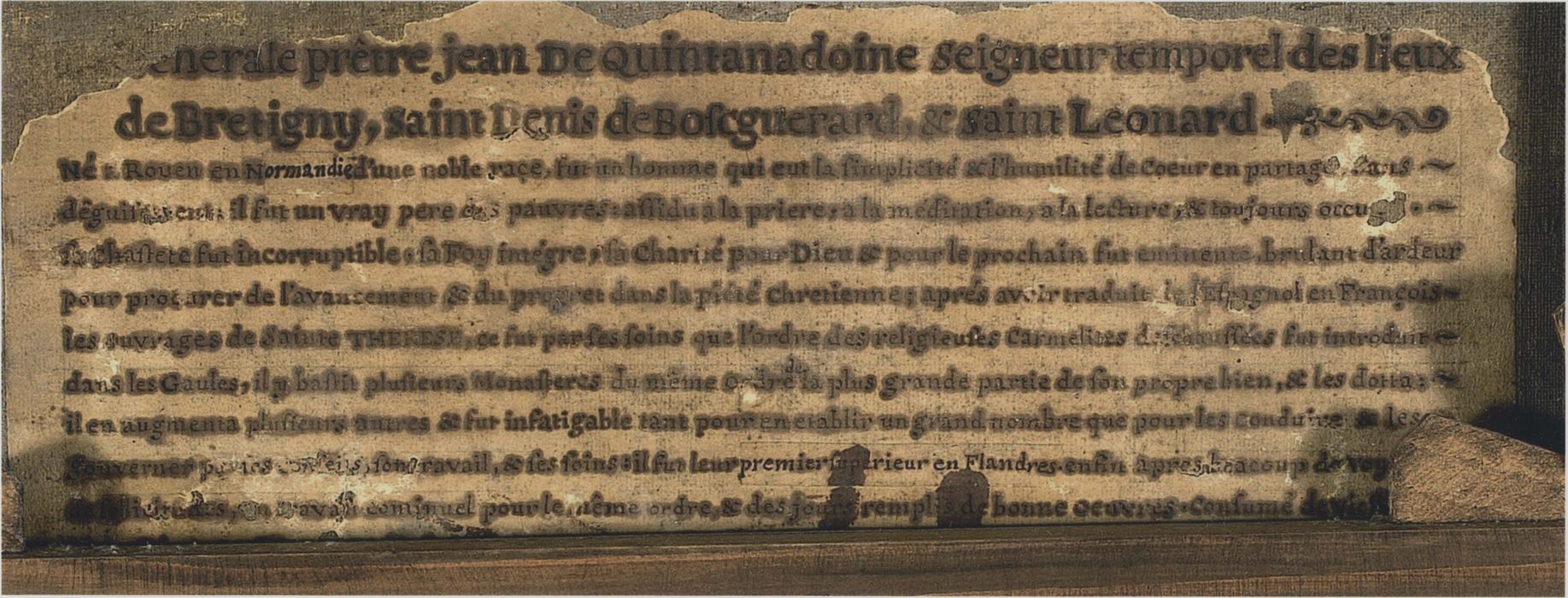 tableau : Jean de Quitanadoine de Brétigny, inscription au revers  - © Ministère de la Culture (France), Médiathèque du patrimoine et de la photographie, diffusion RMN-GP