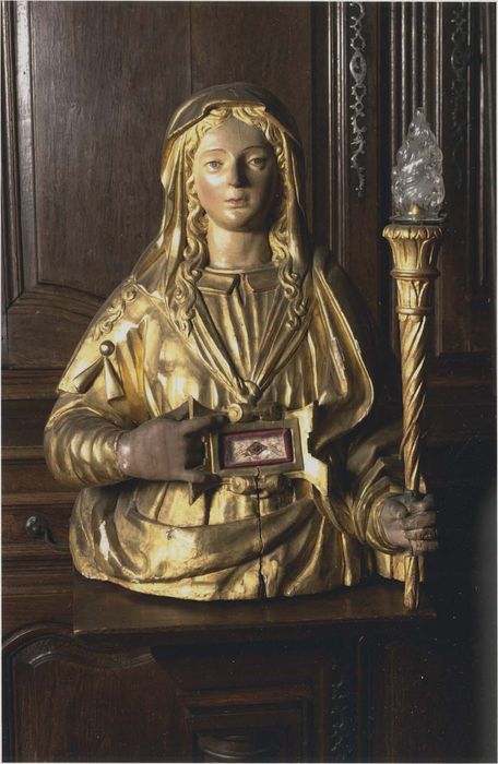 buste-reliquaire dit virginette, avec torchère (reliquaire-torchère) - © Ministère de la Culture (France), Médiathèque du patrimoine et de la photographie, diffusion RMN-GP