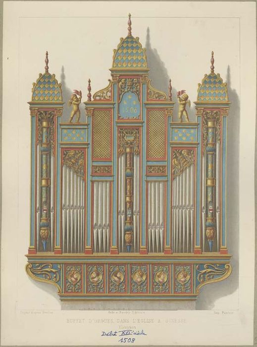 orgue de tribune : tribune d'orgue ; buffet d'orgue