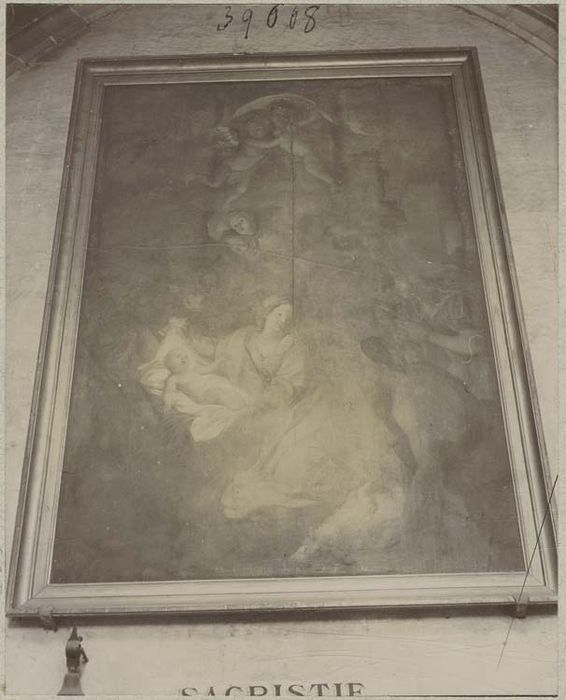 tableau et cadre : l'adoration des bergers