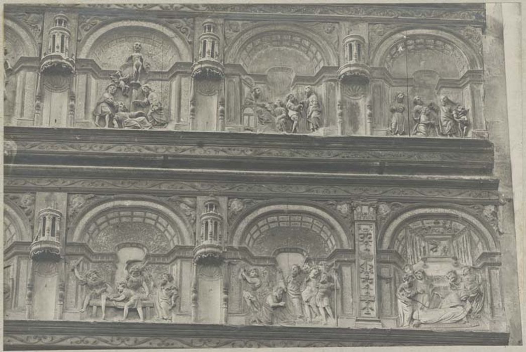 bas-reliefs (13) : scènes de la vie et du martyre de saint Barthélémy