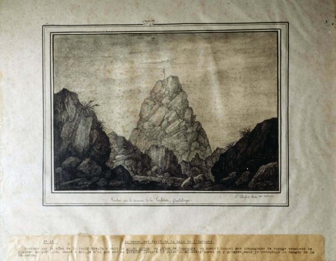 dessin : Rochers sur le sommet de la Soufrière, Guadeloupe (n° inv. 45) - © Ministère de la Culture (France), Médiathèque du patrimoine et de la photographie (objets mobiliers), tous droits réservés