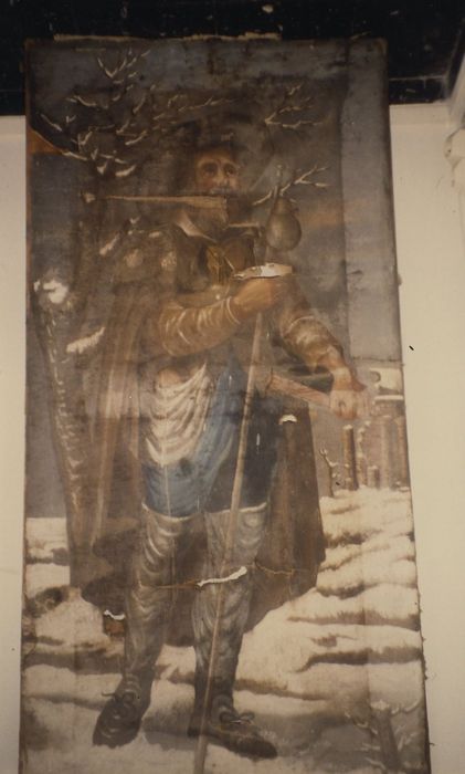 tableau : Saint Jacques en pèlerin dans la neige