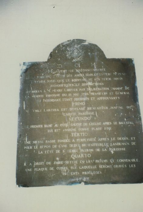 plaque commémorative