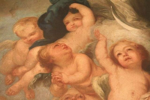 tableau d'autel : l'Immaculée Conception, détail des angelots
