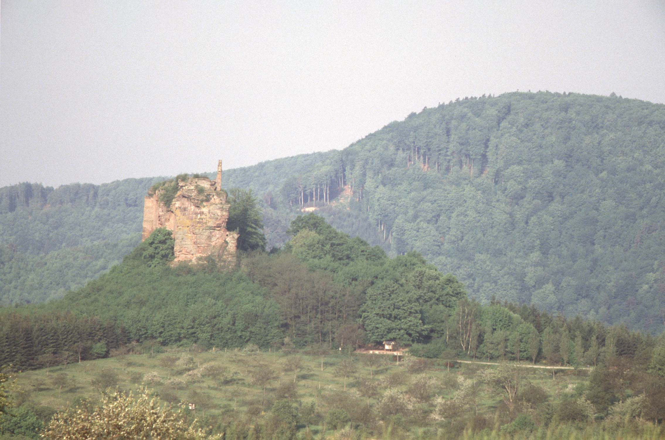 Château et vallée depuis le Gimbelhof, vue d'ensemble