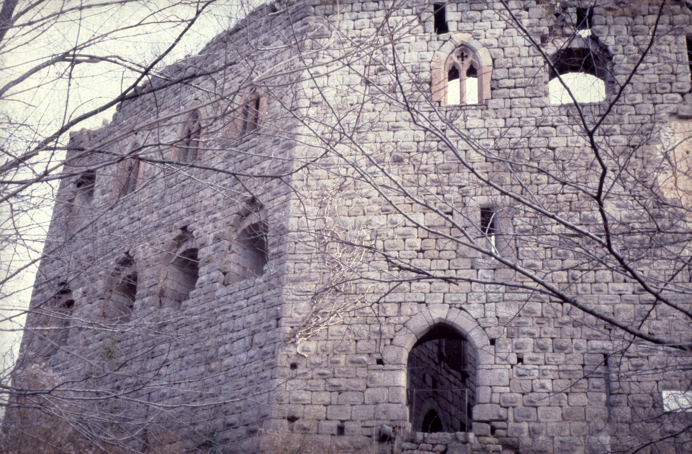 Vestiges de la face nord du logis, vue générale