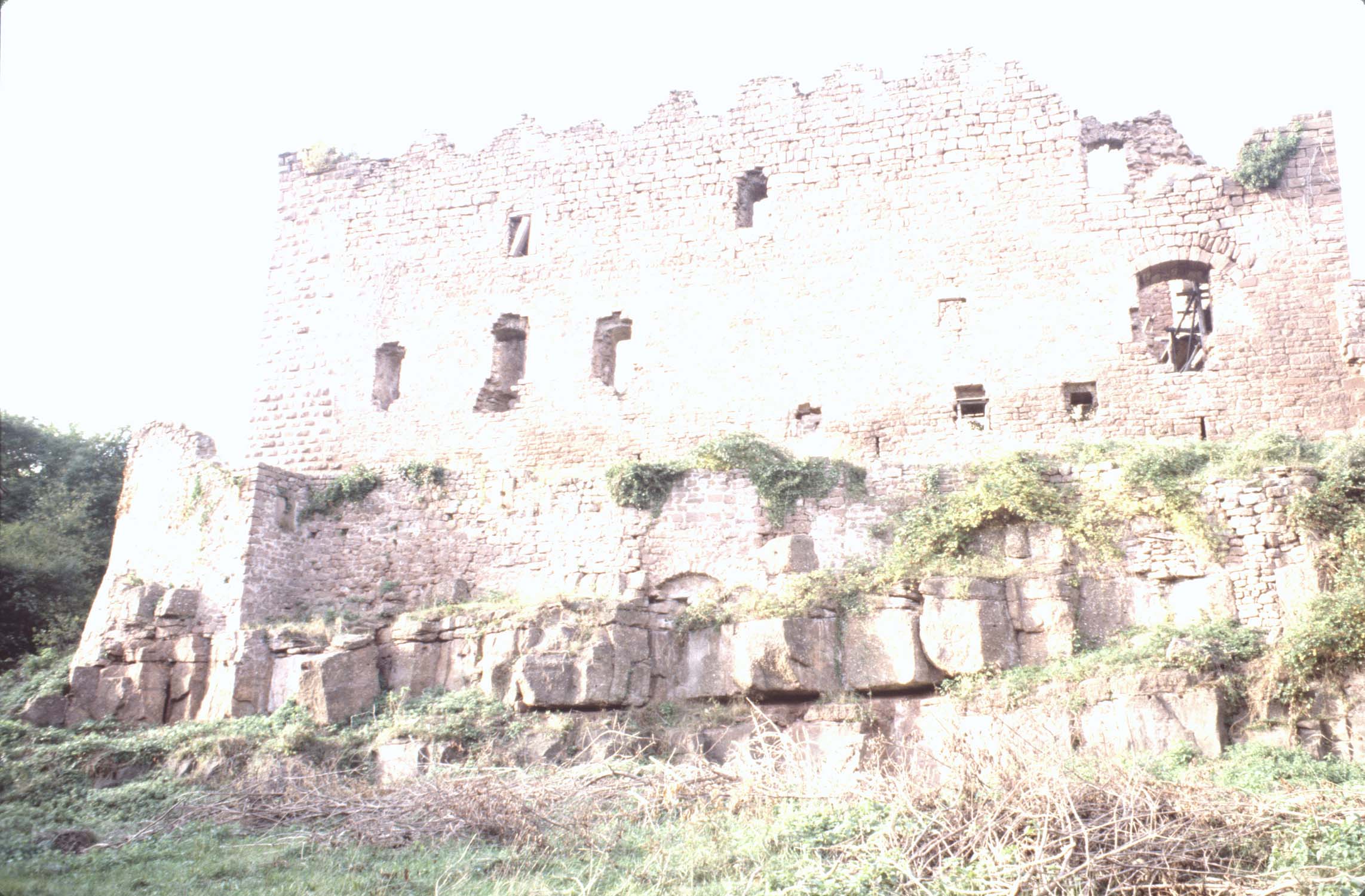 Vestiges du château, vue générale depuis l'accès