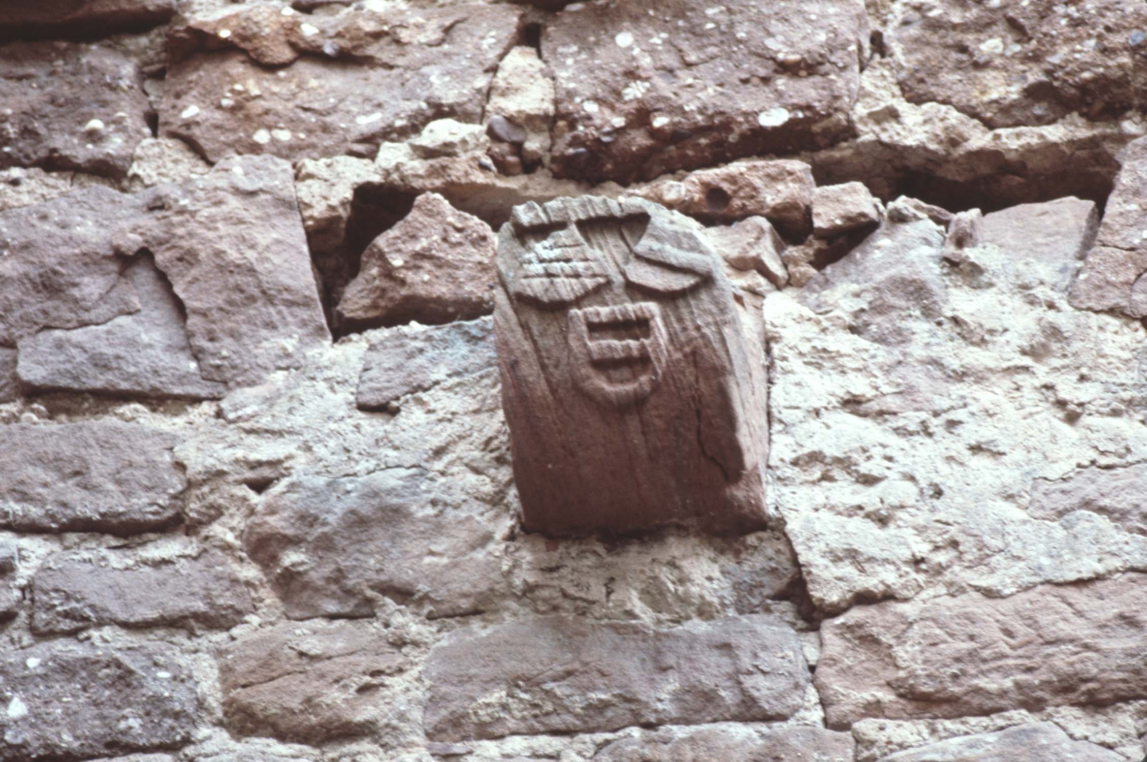 Corbeau avec blasons sculptés, détail