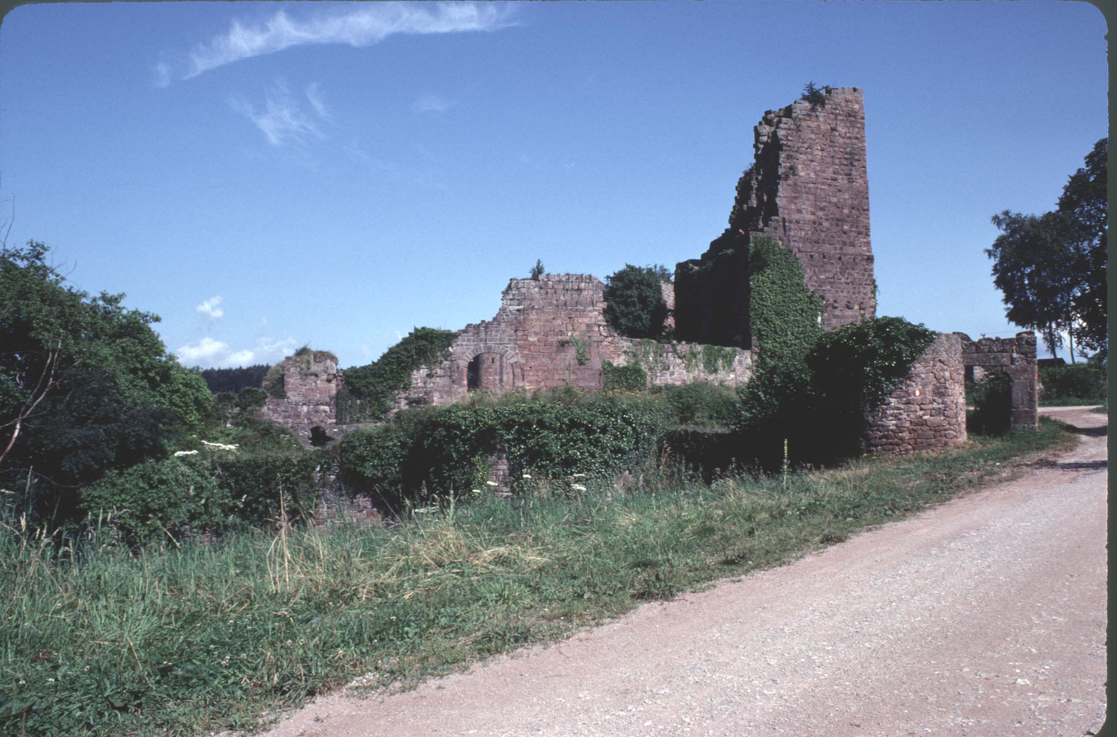 Vestiges du château, vue générale côté est