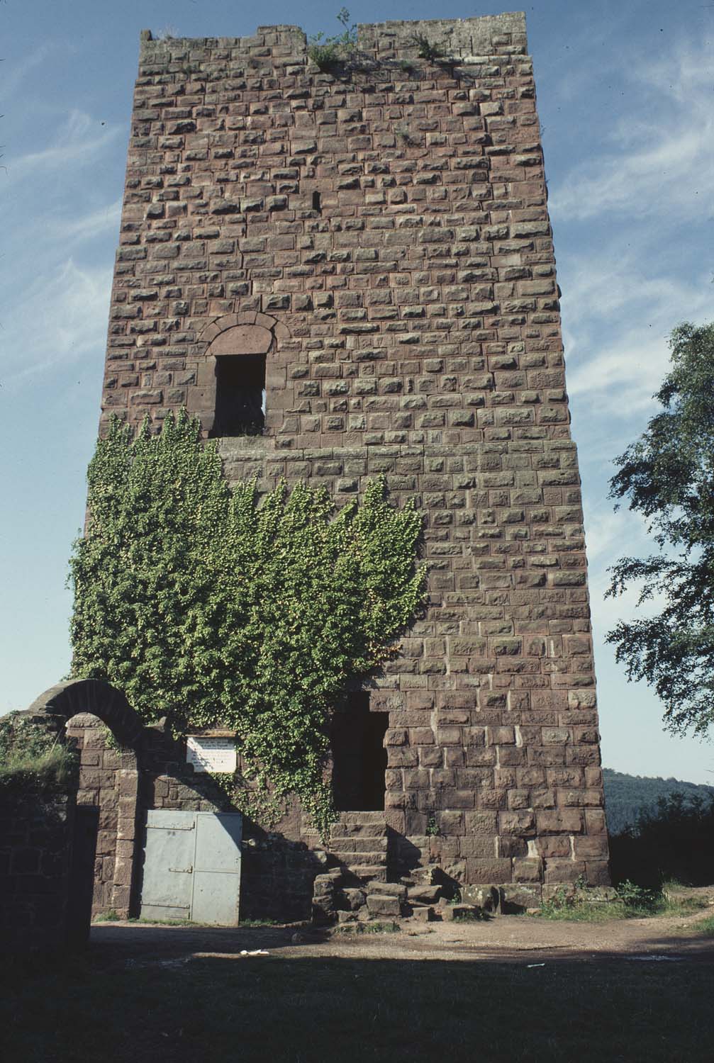 Donjon et porte, vue générale