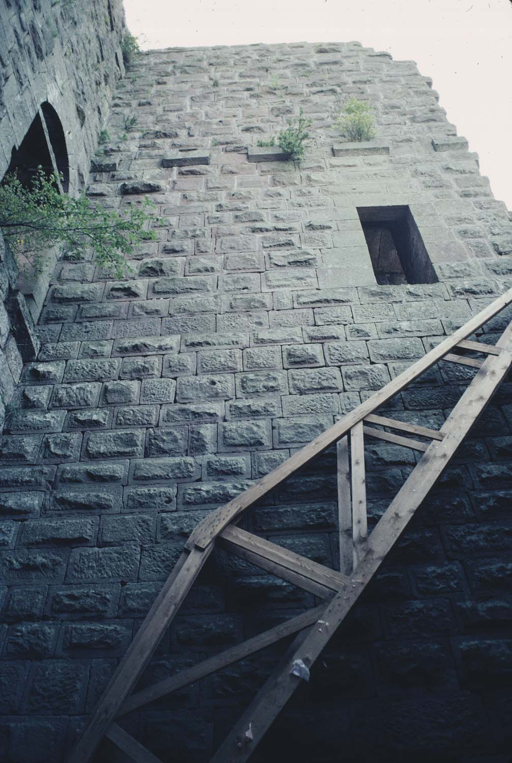 Vestiges d'un donjon : intérieur, vue partielle