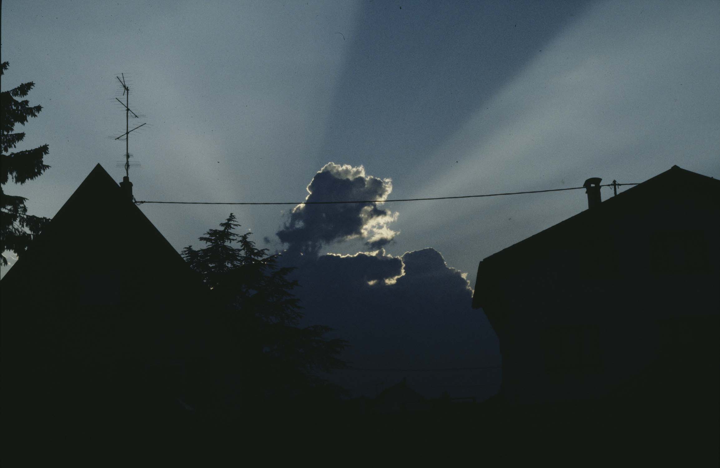 Effet de soleil sur les nuages