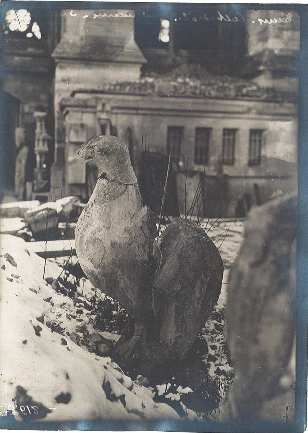 Fragment de balustrade : aigle