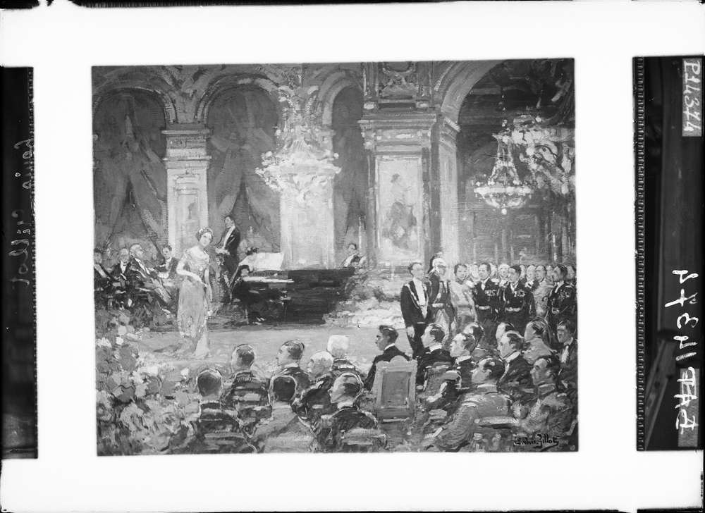 Peinture : Réception du prince héritier Hirohito à l’Hôtel de ville de Paris