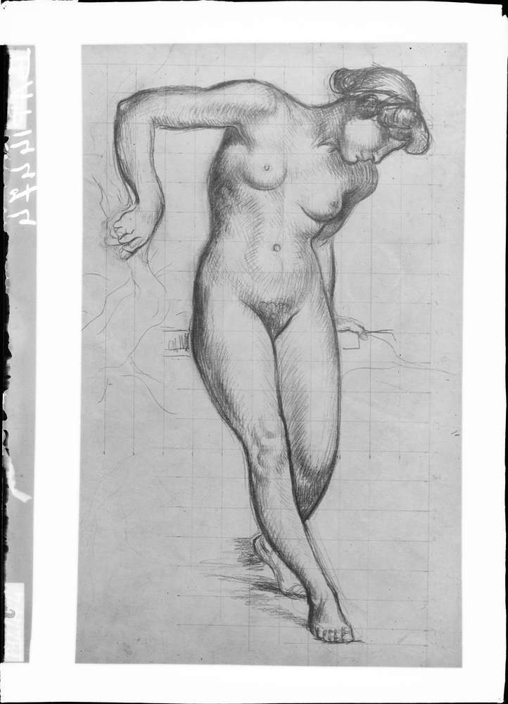 Dessin : Femme nue debout