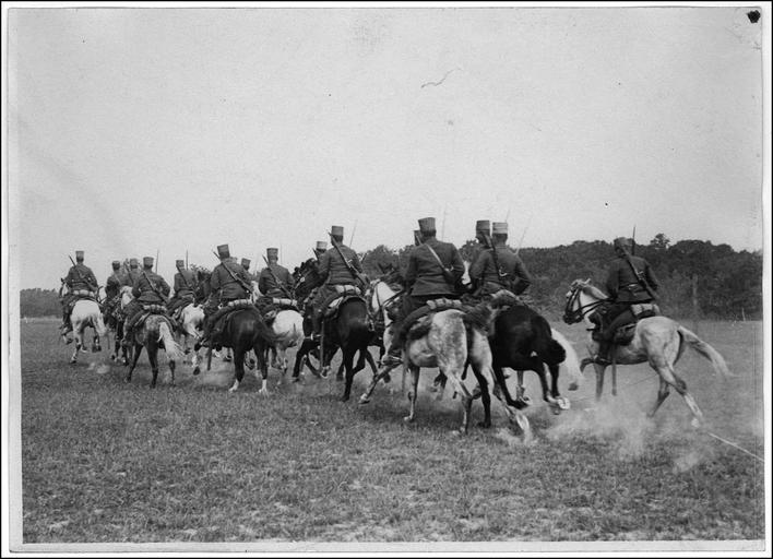 Escorte du général Duchêne, commandant le 32ème corps d'armée