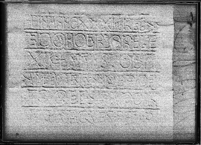 Epitaphe d'Amelius en 874 d'après estampage de Paul Deschamps