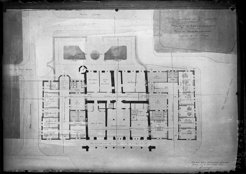 Plan du rez-de-chaussée (projet d'agrandissement)