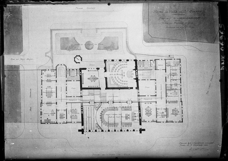 Plan du premier étage (projet d'agrandissement)