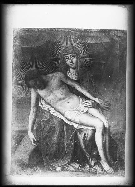 Peinture sur cuivre : Pieta