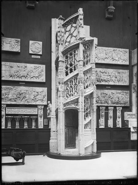 Moulage : escalier des orgues de l'église Saint-Maclou de Rouen