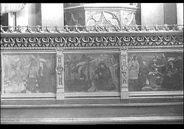Retable, panneaux peints en bois