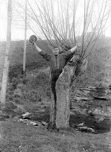 'Sylvain ; [Jeune homme dans un arbre creux]'